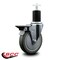 Service Caster 5'' Gray Poly Swivel 1-3/4'' Expanding Stem Caster with Brake SCC-EX20S514-PPUB-PLB-134 - alternate 4